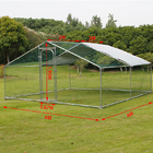 Outdoor Farm Electroplated 4mx3m Chicken Run Kennel