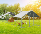 Rust Resistant Galvanized Steel Big Size 8x3m Chicken Run Kennel Outdoor Chicken Cage with Cover