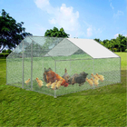 4m x 4m Steel Walk in Chicken Run Enclosure Rabbit Hutch Poultry Coop Duck House Chicken Cage
