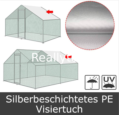 Large Walk in Chicken Run Coop Backyard Hen House Outdoor Farm Ranch Poultry Chicken Cage with Cover 4x3x2m