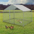 Chicken Cage Run Walk in Cage Poultry Pet Coop for Rabbit Hen House Pen Metal 3x2m