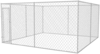 Outdoor Electroplated Metal 4x2m Dog Cage Kennel
