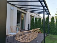 18m2 Sun Shelter Garden Wall Mounted DIY Patio Cover Aluminum Sunshade Outdoor Gazebo Patio Cover Canopy Awnings Black
