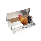 CE outdoor Metal Iron L53cm Automatic Timer Chicken Feeder
