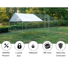 Solid Structure Heavy Duty Galvanized Steel 13x13ft Walk In Chicken Run Coop Chicken Cage with Cover