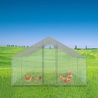Hot Galvanized Chicken Run Enclosure Hen House 9M² Park Grid 3X3M Steel Chicken Cage