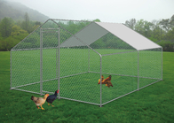 4m x 4m Steel Walk in Chicken Run Enclosure Rabbit Hutch Poultry Coop Duck House Chicken Cage