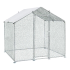 Chicken Run Walk In Pet Cage Chicken Coop 10 Sizes Galvanised Metal Walk in Chicken Cage with White Color PE Cover