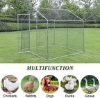 2M x 2M Metal Chicken Coop Walk in Cage Run House Shade Pen Chicken Cage With Cover