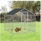 Metal Walk in Chicken Run Coop Cage Animal Poultry House Hutch Backyard Outdoor Chicken Cage