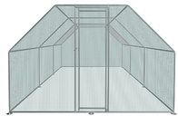 Metal Chicken Coop with Run Walk in Chicken Cage Poultry Habitat Supplies with Waterproof and Anti-Ultraviolet Cover