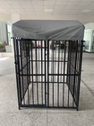 Outdoor Dog Kennel Heavy Duty Metal Frame Fence Dog Cage Outside Pen Playpen Dog Run House with Roof