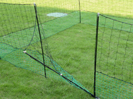 12 M Chicken Net Fence Kit With Gate Double Pointed Posts in Green with Fibreglass Rod