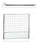 12 M Chicken Net Fence Kit With Gate Double Pointed Posts in Green with Fibreglass Rod