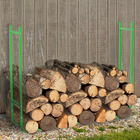 Metal Tube RANGE Logs Firewood Rack Greenhouse Logs EXTENSIBLE Green
