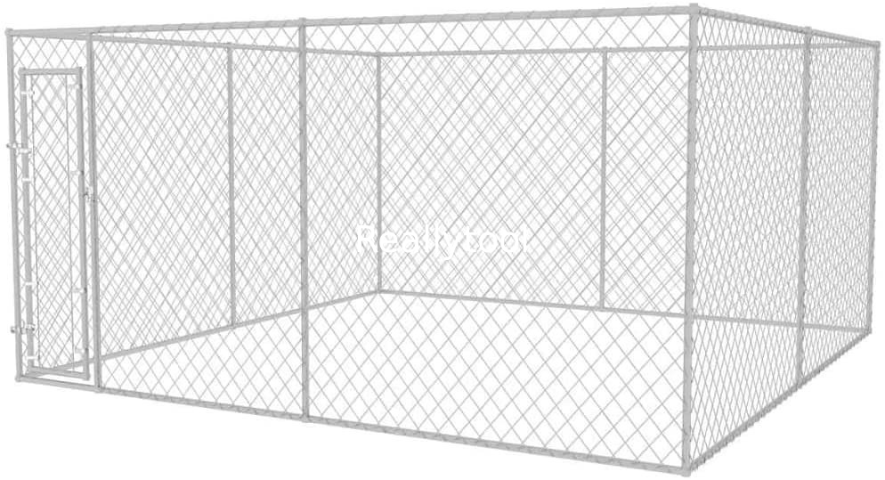 Outdoor Electroplated Metal 4x2m Dog Cage Kennel