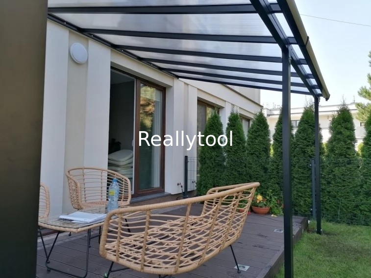 Waterproof terrace canopies awning polycarbonate balcony canopy outdoor cover aluminum gazebo DIY patio cover Black