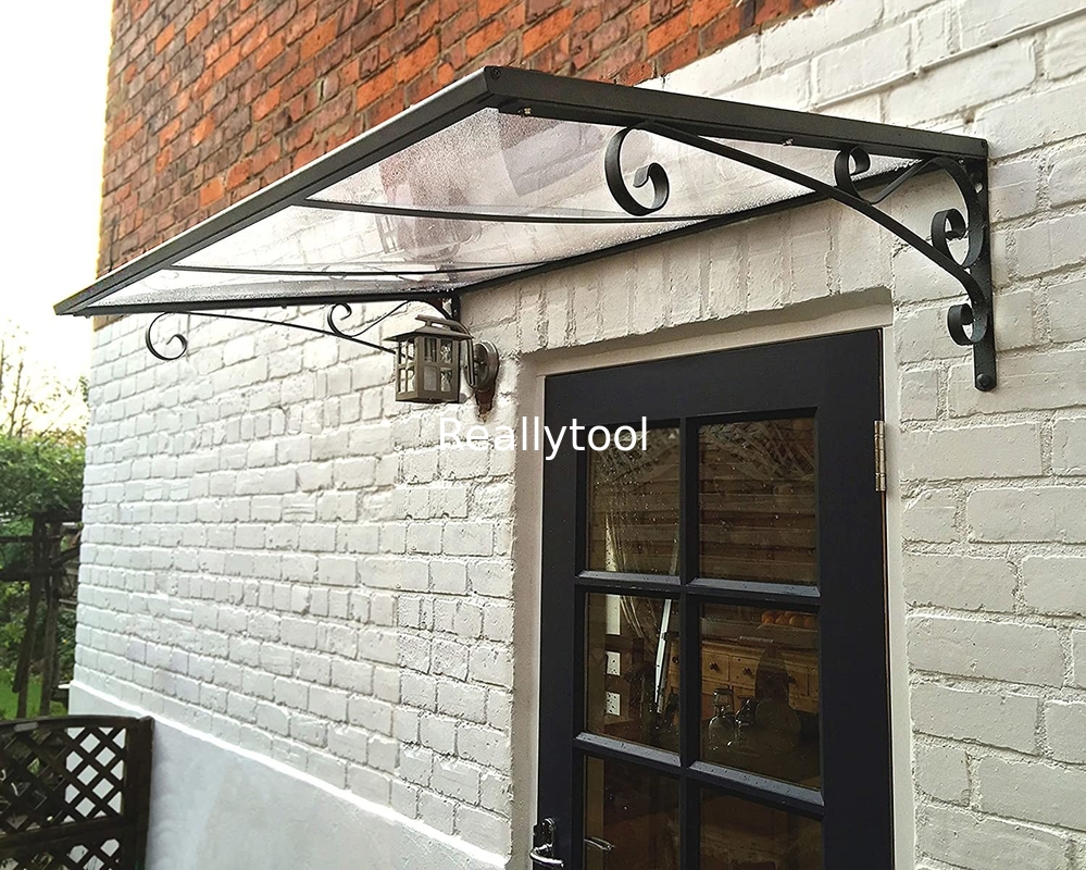 W150cm Polycarbonate Porch Canopy For Office Buildings