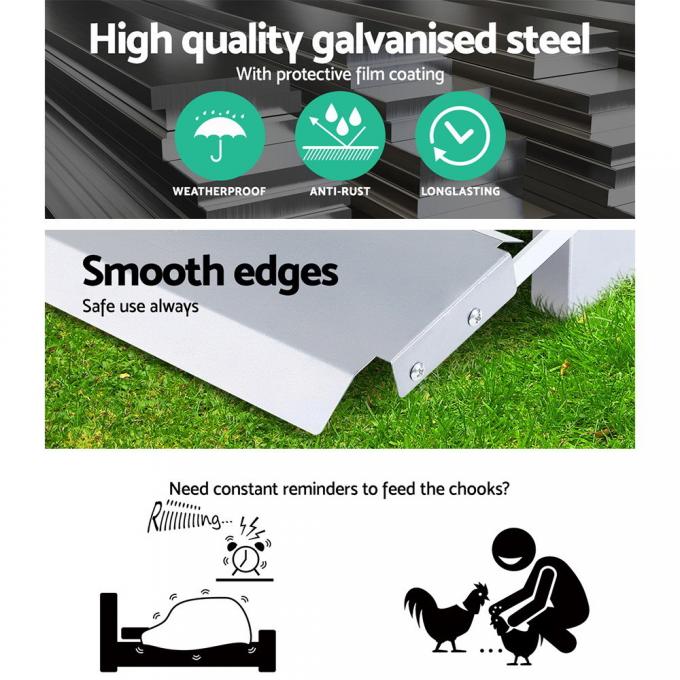 CE Self Opening 8.2L Automatic Timer Chicken Feeder