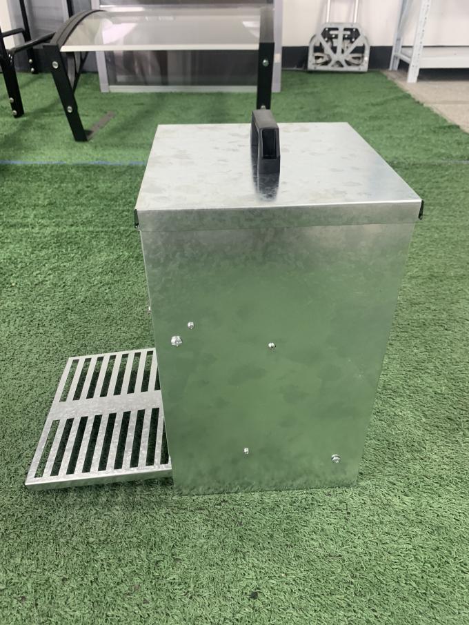 5kg Auto Chicken Feeder Treadle Self Opening Galvanized Chook Poultry