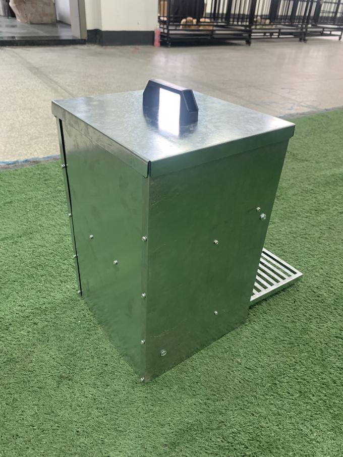 5kg Auto Chicken Feeder Treadle Self Opening Galvanized Chook Poultry
